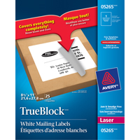 &eacute;tiquettes d'exp&eacute;dition au laser TrueBlock, 11" la x 8,5" la x Blanc Les Fournitures Industrielles Méga