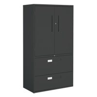 Armoire Multi-Stor, Acier, 3 Tablettes, 65-1/4" h x 36" la x 18" P, Noir Les Fournitures Industrielles Méga