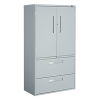 Armoire Multi-Stor, Acier, 3 Tablettes, 65-1/4" h x 36" la x 18" P, Gris Les Fournitures Industrielles Méga