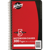 Carnet &agrave; spirale 5 sujets Les Fournitures Industrielles Méga