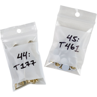 White Block Poly Bags, Reclosable, 3" x 2", 2 mils Les Fournitures Industrielles Méga