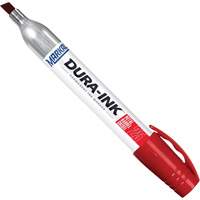 Dura-Ink&reg; Markers - #25 Felt-Tip, Red, Chisel Tip Les Fournitures Industrielles Méga