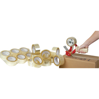 Ruban d'emballage, Adh&eacute;sif Thermofusible, 1,6 mil, 50 mm (2") x 100 m (328') Les Fournitures Industrielles Méga