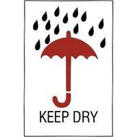 &eacute;tiquettes pour traitement sp&eacute;cial Keep Dry, 6" lo x 4" la, Rouge/blanc Les Fournitures Industrielles Méga