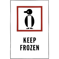 &eacute;tiquettes pour traitement sp&eacute;cial Keep Frozen, 6" lo x 4" la, Rouge/blanc Les Fournitures Industrielles Méga