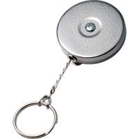 Porte-cl&eacute;s autor&eacute;tractable de s&eacute;rie Original, Chrome, C&acirc;ble 24", Fixation Agrafe de ceinture Les Fournitures Industrielles Méga