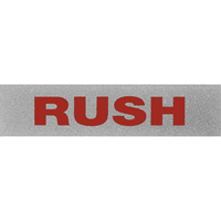 &eacute;tiquettes pour traitement sp&eacute;cial Rush, 5" lo x 2" la, Noir/rouge Les Fournitures Industrielles Méga
