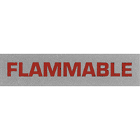 &eacute;tiquettes pour traitement sp&eacute;cial Flammable, 5" lo x 2" la, Noir/rouge Les Fournitures Industrielles Méga