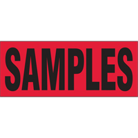 &eacute;tiquettes pour traitement sp&eacute;cial Samples, 5" lo x 2" la, Noir/rouge Les Fournitures Industrielles Méga