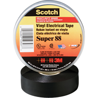 Rubans en vinyle Super 88 Scotch, 19 mm (3/4") x 20,1 m (66'), Noir, 8,5 mils Les Fournitures Industrielles Méga