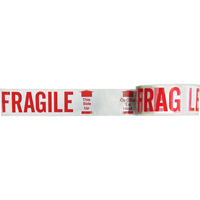 Ruban imprim&eacute; bilingue – Fragile ce c&ocirc;t&eacute; en haut, Rouge/blanc Les Fournitures Industrielles Méga