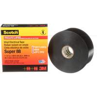 Ruban isolant en vinyle Super 88 Scotch, 38 mm (1-1/2") x 33 m (108'), Noir, 8,5 mils Les Fournitures Industrielles Méga