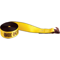 Winch Straps, Flat Hook, 3" W x 30' L, 5400 lbs. (2450 kg) Working Load Limit Les Fournitures Industrielles Méga