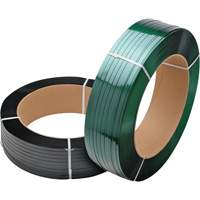 Green Strapping, Polyester, 5/8" W x 3800' L, Green, Manual Grade Les Fournitures Industrielles Méga