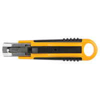 Couteau autor&eacute;tractable ATK1000, 18 mm, Acier au carbone, Prise en Plastique Les Fournitures Industrielles Méga