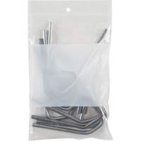 Sacs en poly avec espace inscriptible blanc, Refermable, 6" x 4", 2 mils Les Fournitures Industrielles Méga
