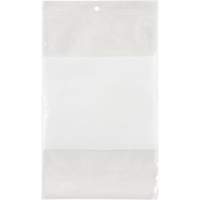 Sacs en poly avec espace inscriptible blanc, Refermable, 9" x 6", 2 mils Les Fournitures Industrielles Méga