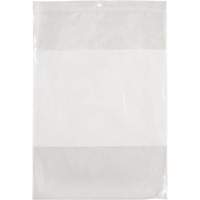 Sacs en poly avec espace inscriptible blanc, Refermable, 12" x 9", 2 mils Les Fournitures Industrielles Méga