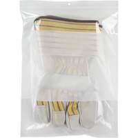 Sacs en poly avec espace inscriptible blanc, Refermable, 12" x 9", 2 mils Les Fournitures Industrielles Méga