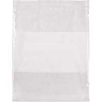 Sacs en poly avec espace inscriptible blanc, Refermable, 15" x 12", 2 mils Les Fournitures Industrielles Méga