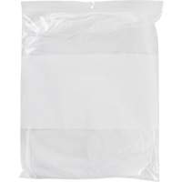 Sacs en poly avec espace inscriptible blanc, Refermable, 15" x 12", 2 mils Les Fournitures Industrielles Méga