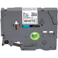 TZe Flexible Tape Cartridge, 9 mm x 26'/8 m, Black on White Les Fournitures Industrielles Méga