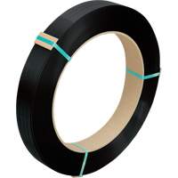 Feuillard, Polyester, 5/8" la x 1800' lo, Noir, Calibre Manuel Les Fournitures Industrielles Méga