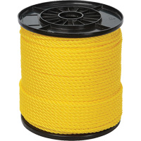 Corde torsad&eacute;e jaune &agrave; trois brins 1/4", Polypropyl&egrave;ne, 550' Les Fournitures Industrielles Méga