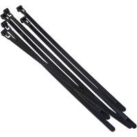 Attache-c&acirc;ble r&eacute;utilisable, Longueur 8", R&eacute;sistance &agrave; la traction 50 lb, Noir Les Fournitures Industrielles Méga