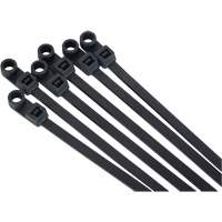 Attache-c&acirc;ble &agrave; visser, Longueur 8", R&eacute;sistance &agrave; la traction 50 lb, Noir Les Fournitures Industrielles Méga