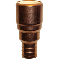 Pipe Adapter, Hub x Pex Barb, 1/2" Dia., Copper/CPVC Les Fournitures Industrielles Méga