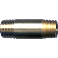 Long Pipe Nipple, Brass, 1/4", NPT x NPT Les Fournitures Industrielles Méga