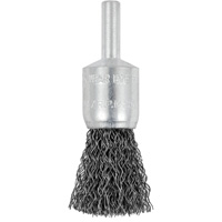 E050-12 Shaft Mounted Crimped End Brush, 1/2", 0.012" Fill, 1/4" Shank Les Fournitures Industrielles Méga
