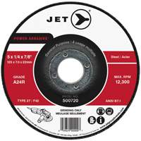 Meule POWER ABRASIVE, 4" x 1/4", Arbre 5/8", Type 27 Les Fournitures Industrielles Méga
