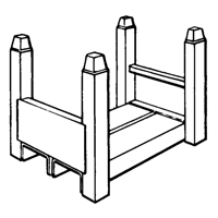 Supports empilables mobiles, 15" la x 22" p, Capacit&eacute; de 5600 lb Les Fournitures Industrielles Méga