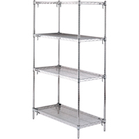 ETAGERE,4 TABL18X36X63,CHROME,800LB/TABL., Tiers 4, 36" la x 63" h x 18" p Les Fournitures Industrielles Méga