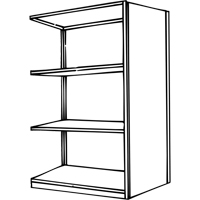 Interlok Shelving Unit, Steel, Boltless, 800 lbs. Capacity, 36" W x 76" H x 24" D Les Fournitures Industrielles Méga