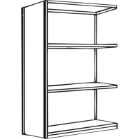 &eacute;l&eacute;ment de rayonnage Interlok, Acier, Sans boulons, Capacit&eacute; 800 lb, 36" la x 88" h x 24" p Les Fournitures Industrielles Méga