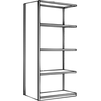 &eacute;l&eacute;ment de rayonnage Interlok, Acier, Sans boulons, Ajout, 36" la x 100" h x 24" p Les Fournitures Industrielles Méga