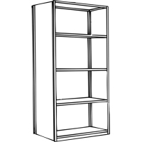 Interlok Shelving Unit, Steel, Boltless, 800 lbs. Capacity, 36" W x 100" H x 24" D Les Fournitures Industrielles Méga