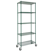 Wire Shelf Cart, Epoxy Finish, 36" x 92" x 24", 800 lbs. Capacity Les Fournitures Industrielles Méga