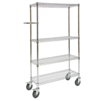 Push Cart, Chrome Plated, 30" x 60" x 14", 800 lbs. Capacity Les Fournitures Industrielles Méga
