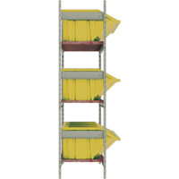 Wide Span Shelving with Jumbo Plastic Bins, Steel, Boltless, Starter, 66" W x 60" H x 18" D Les Fournitures Industrielles Méga