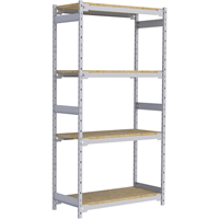 Wide Span Record Storage Shelving, Steel, 4 Shelves, 42" W x 18" D x 84" H Les Fournitures Industrielles Méga