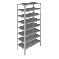 Shelving Unit, Galvanized Steel, Slotted Angle, 275 lbs. Capacity, 48" W x 96" H x 18" D Les Fournitures Industrielles Méga
