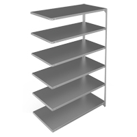 Shelving Unit, Galvanized Steel, Slotted Angle, 275 lbs. Capacity, 48" W x 72" H x 24" D Les Fournitures Industrielles Méga