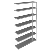 &eacute;l&eacute;ment de rayonnage, Acier galvanis&eacute;, Montant &agrave; fente, Capacit&eacute; 300 lb, 48" la x 84" h x 12" p Les Fournitures Industrielles Méga