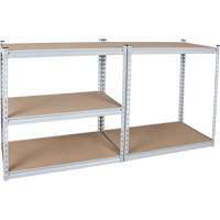 Rayonnage robuste, Acier, Sans boulons, Capacit&eacute; 1200 lb, 36" la x 72" h x 18" p Les Fournitures Industrielles Méga