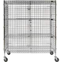 Security Cart, Chrome Plated, 60" x 69" x 24", 500 lbs. Capacity Les Fournitures Industrielles Méga
