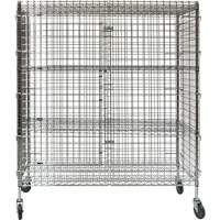 Security Cart, Chrome Plated, 60" x 69" x 24", 500 lbs. Capacity Les Fournitures Industrielles Méga